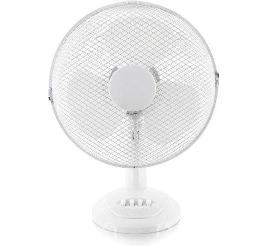 Tafel ventilator 30 cm Diameter 3-Snelheden Wit