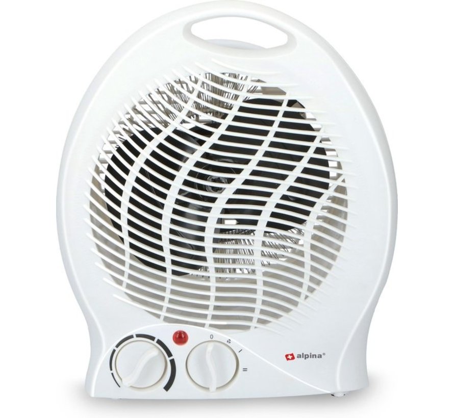 Ventilatorkachel - Draagbaar - 2000 Watt - 2 Warmtestanden - Anti-Oververhitting - Wit