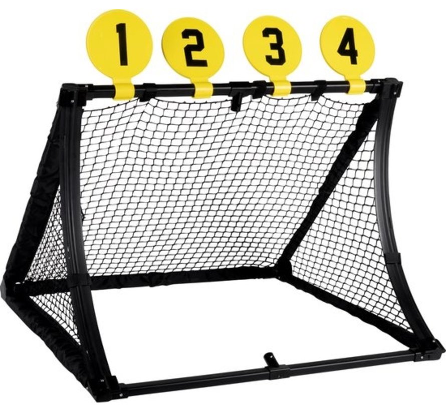 Voetbaldoel - 4-in-1 - Met Voetbal, Pomp, Schietschijven en Haringen - 78 x 75 x 58 Cm