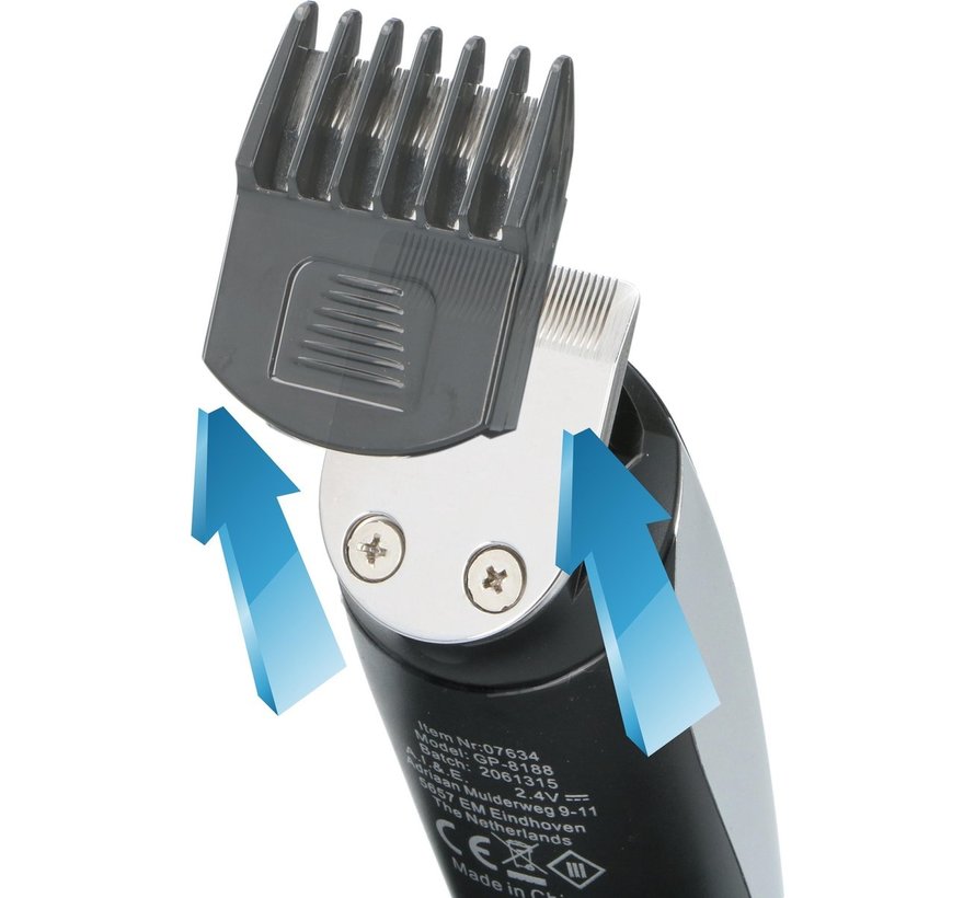 Trimmer - 5-in-1 - 5 Messen - 4 Kammen - Baard, Snor, Oor- en Neushaar - voor Mannen - Zwart