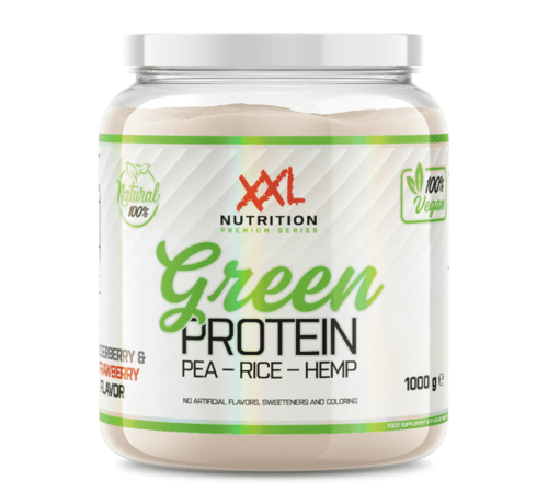 XXL Nutritio Green ProteinOok voor mensen met ei, soja-, gluten- of lactose-intolerantie