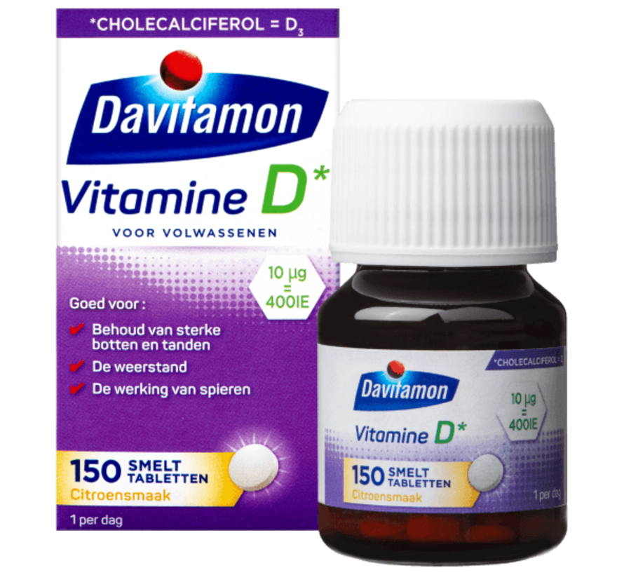 Vitamine D3 - Vitamine D Supplement - Forte Smelttablet 75