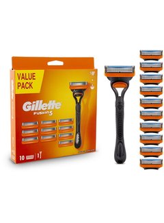 Gilette Gillette Fusion 5 scheersysteem scheermes + 10 navulmesjes