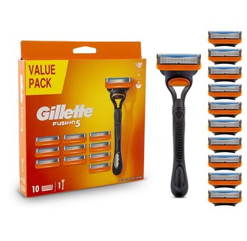 Gilette Gillette Fusion 5 scheersysteem scheermes + 10 navulmesjes