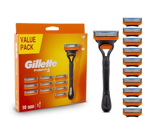 Gilette Gillette Fusion 5 scheersysteem scheermes + 10 navulmesjes