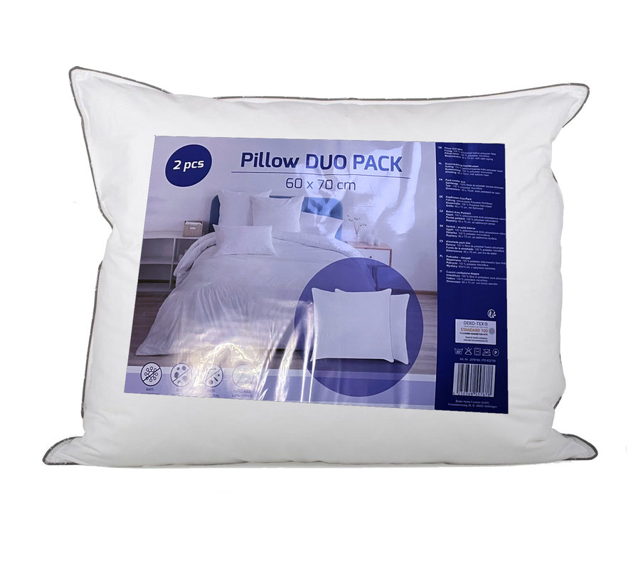 Pillow Set van 2 kussen Hoofdkussen - Slaapkamer 60 x 70 cm