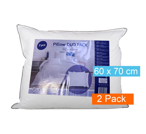 Drogistonline.eu Pillow Set van 2 kussen Hoofdkussen - Slaapkamer 60 x 70 cm