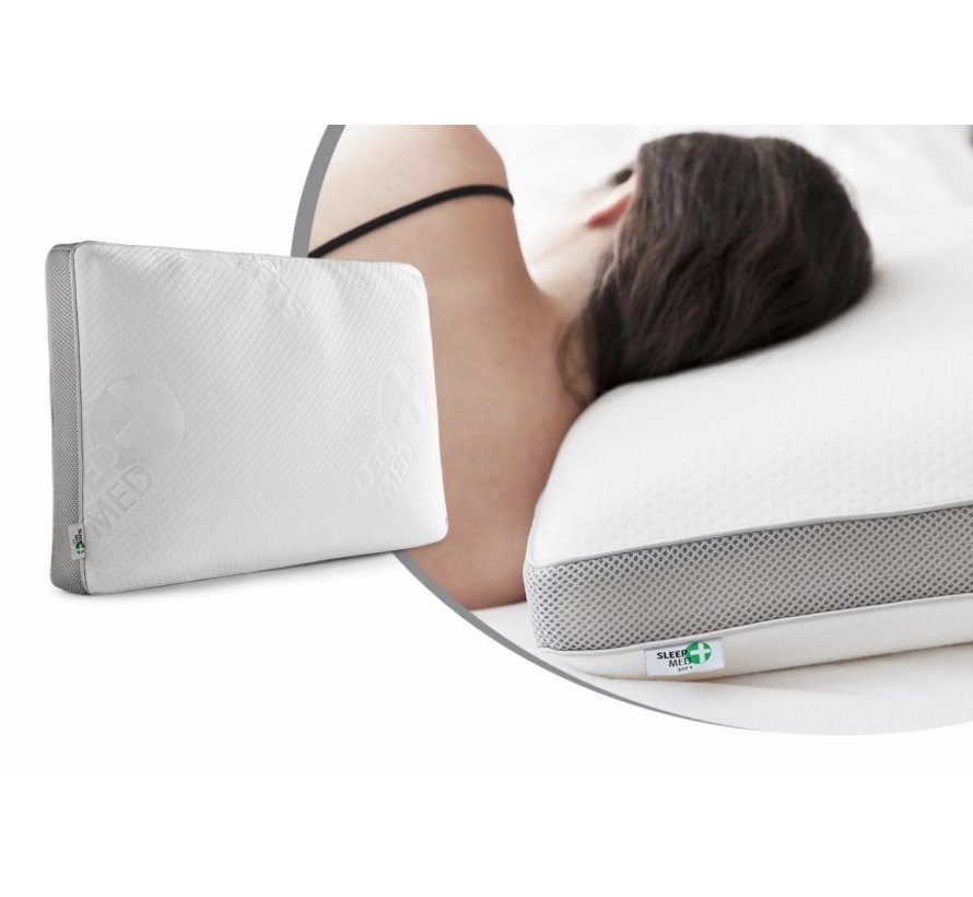 Centimeter Doorzichtig Doe een poging SleepMed Memory foam kussen met 3D ventilatieband - Drogistonline.eu