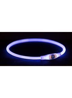 Trixie Trixie halsband usb flash light lichtgevend oplaadbaar tpu blauw