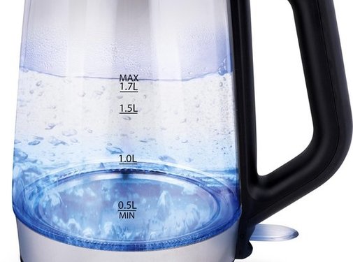 Alpina Waterkoker - Elektrisch - LED - Glas - RVS - Snoerloos - 1,7 Liter