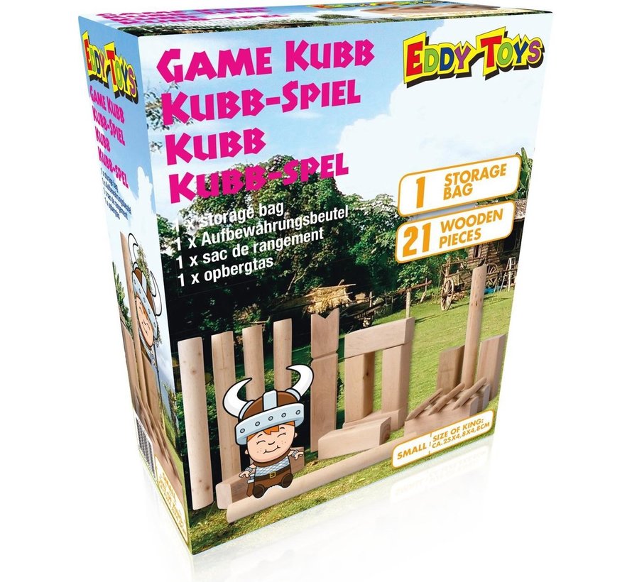 Kubb-Spel - Kubb - Viking Chess - Hout - met Opbergzak - Small