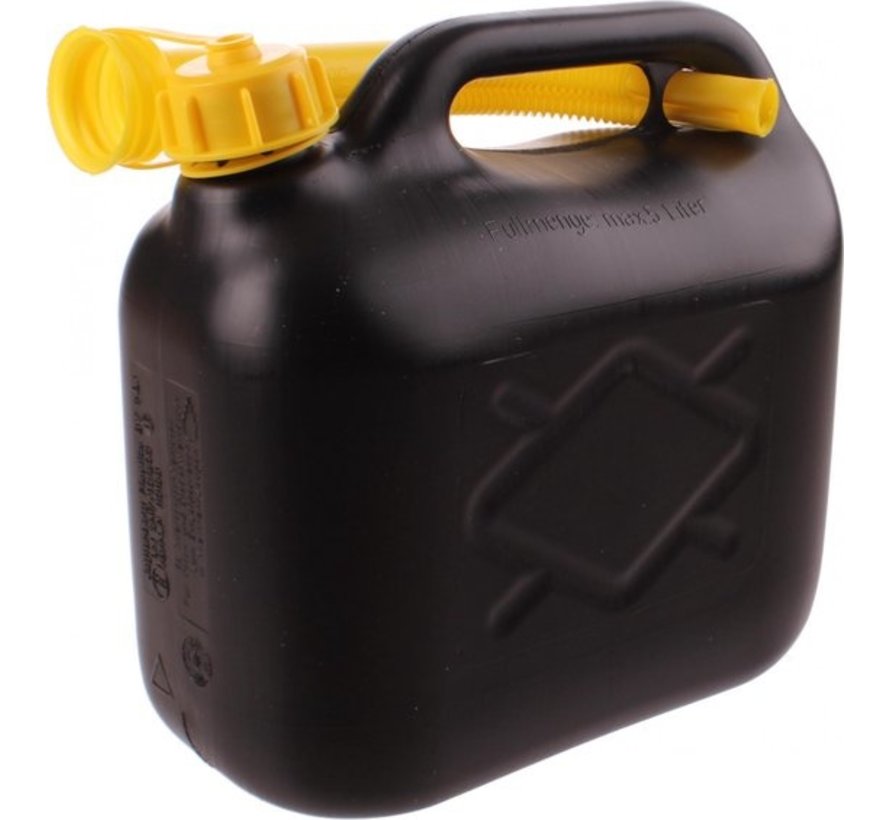 Jerrycan 10 Liter Met Vulslang Kunststof Zwart