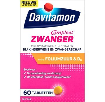 Davitamon Davitamon Compleet Zwanger met Extra Foliumzuur en Vitamine D3 60 Tabletten