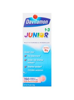 Davitamon Junior 1-3 Smelttabletjes Aardbei