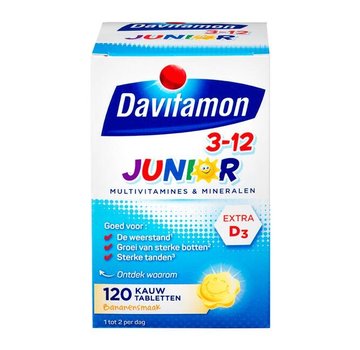 Davitamon Junior 3-12 Kauwtabletten Bananensmaak