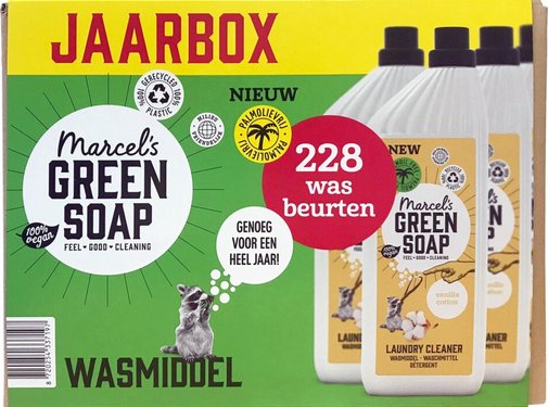 Drogistonline.eu Marcel's Green Soap Wasmiddel Katoen & Vanille Jaarbox 12 liter