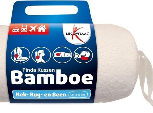 Lucovitaal Bamboe Nek Kussen Wit