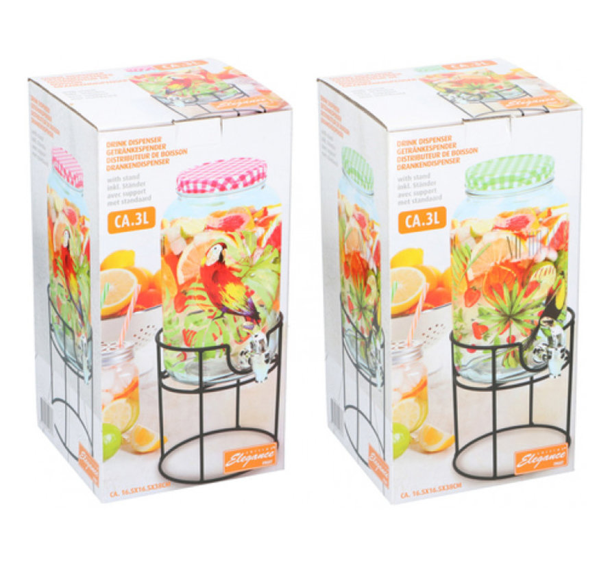 Cuisine Elegance Drankdispenser - 3 liter - Glas