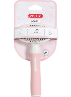 Zolux Zolux anah slickerborstel soft intrekbaar roze / wit