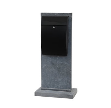 Drogistonline.eu De KB004 brievenbus blauwe hardsteen/aluminium zwart