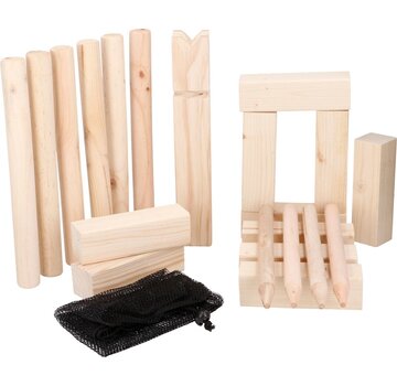 Eddy Toys Toys Kubb Werpspel - Vikingspel - 21-delig - 2-6 Spelers - Medium - Hout