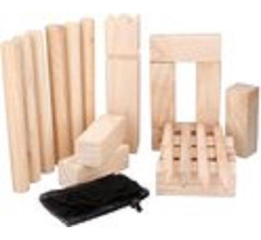 Toys Kubb Werpspel - Vikingspel - 21-delig - 2-6 Spelers - Medium - Hout