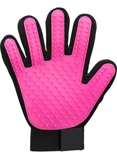 Trixie Trixie vachtverzorgingshandschoen mesh-materiaal / tpr roze / zwart