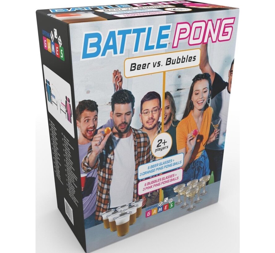 Lifetime Battle Pong Set - Beer VS Bubbles - Spel - 18 Delig