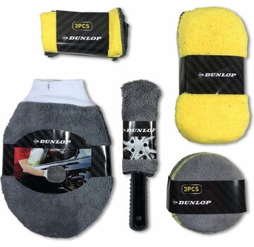 Dunlop Schoonmaakset Microvezel - Auto - Exterieur & Interieur - 9 Delig