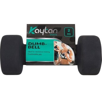 Kaytan Dumbbell 2kg - Zwart - per stuk