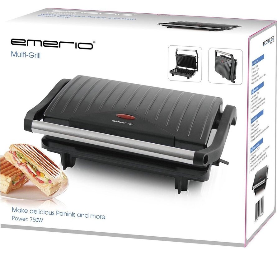 Emerio CG-110291.3 - Panini Grill - 750W