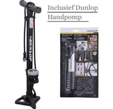 Dunlop Dunlop fietspompen - Vloerpomp Met Drukmeter 61,5 cm - Incl. Dunlop handpomp - Mini pomp