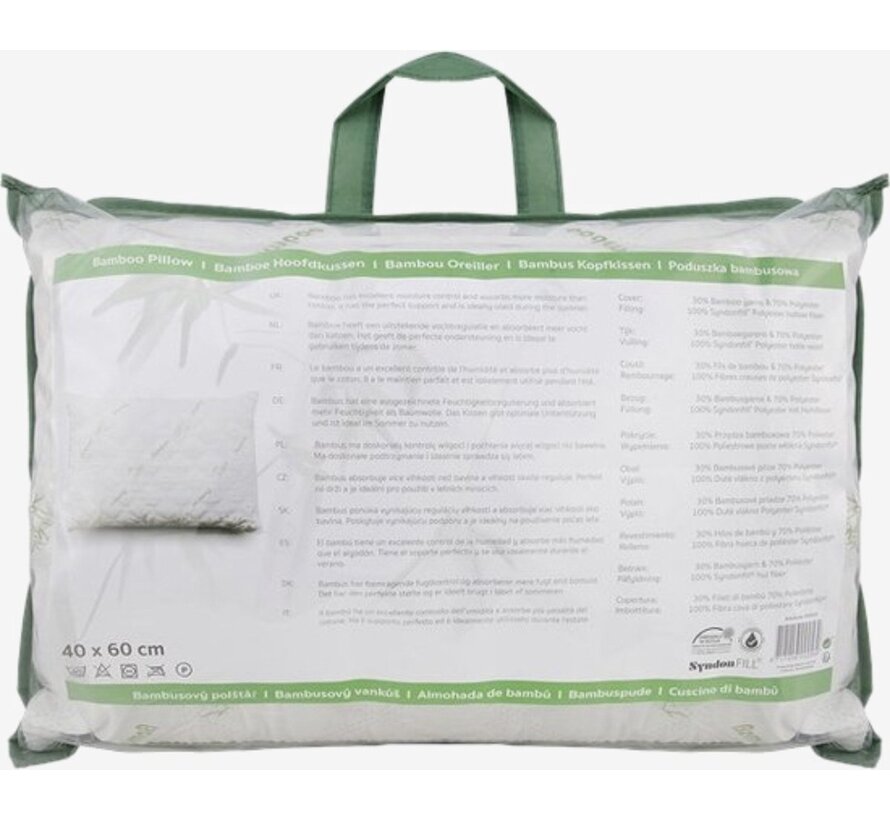 Bamboe Hoofdkussen 40 x 60 cm (2 stuks)