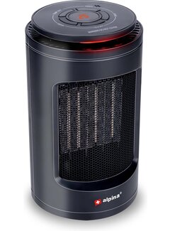 Alpine Elektrische Kachel - Heater - Draagbaar en Compact - Warme- en Koude Lucht - Timer - Digitale Thermostaat - Zwart