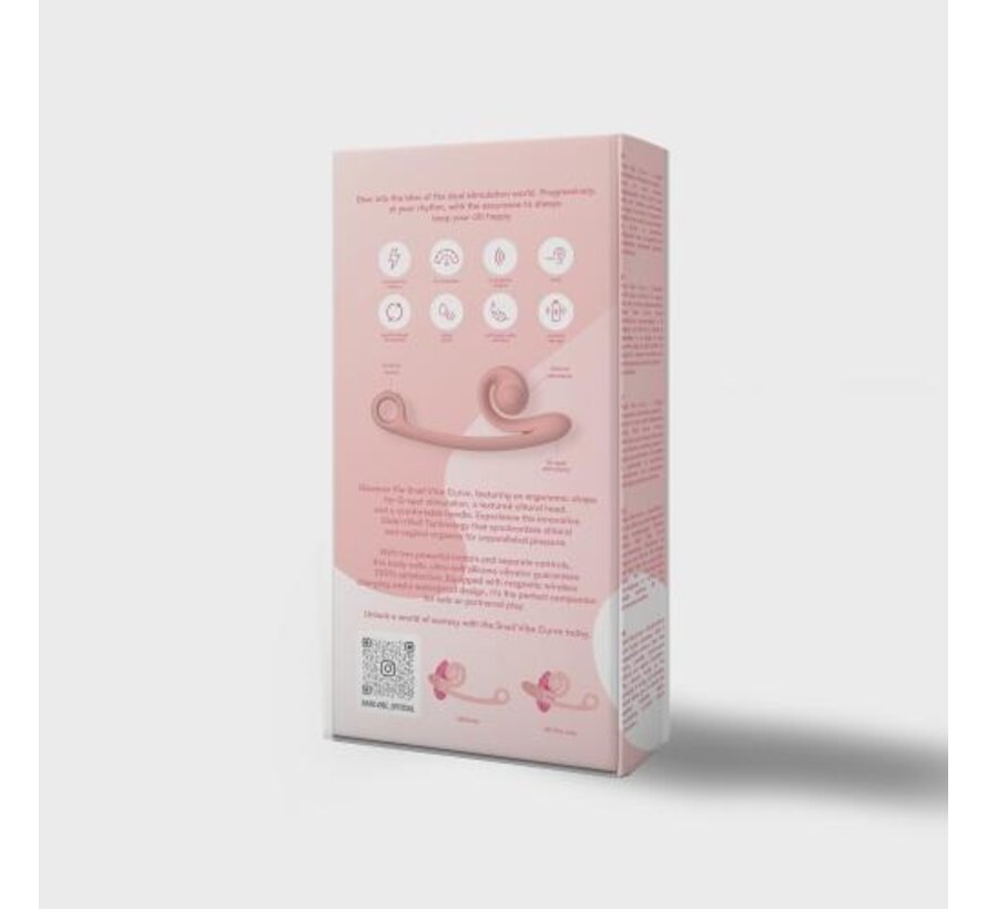 Snail Vibe Curve Duo Vibrator - Peachy Pink