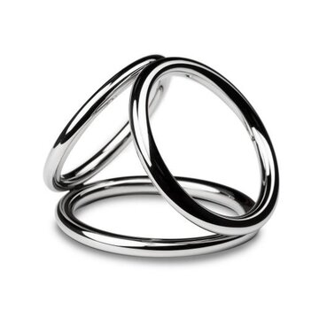 Sinner Gear Unbendable Sinner - Triad Chamber Metalen Cock- En Balring - Large