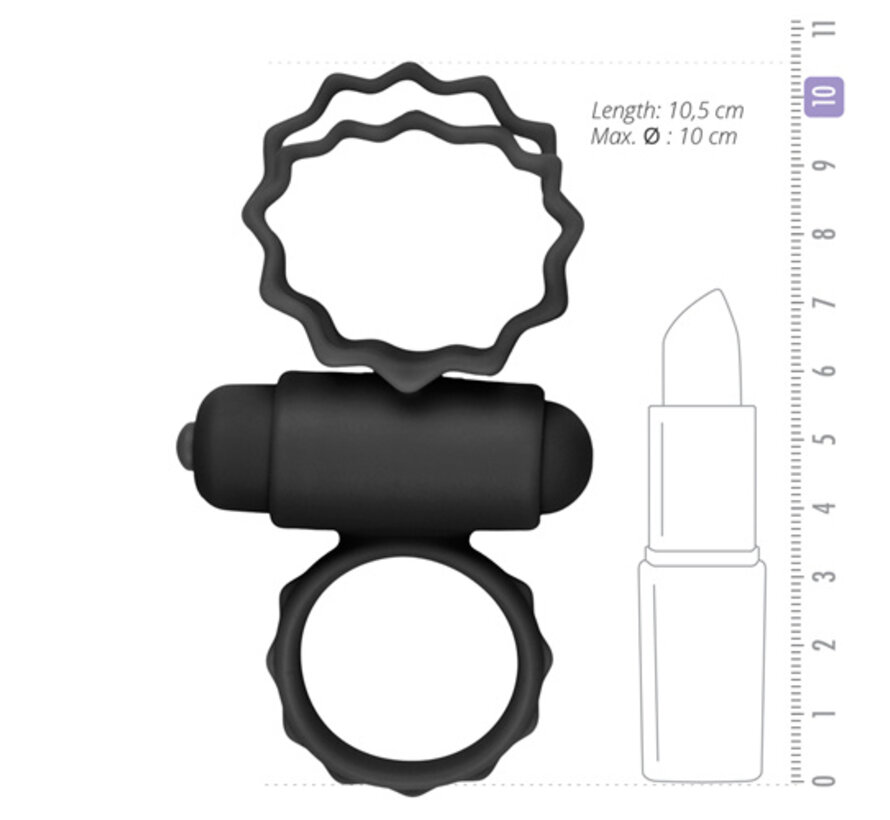 Duo Cockring - Zwart