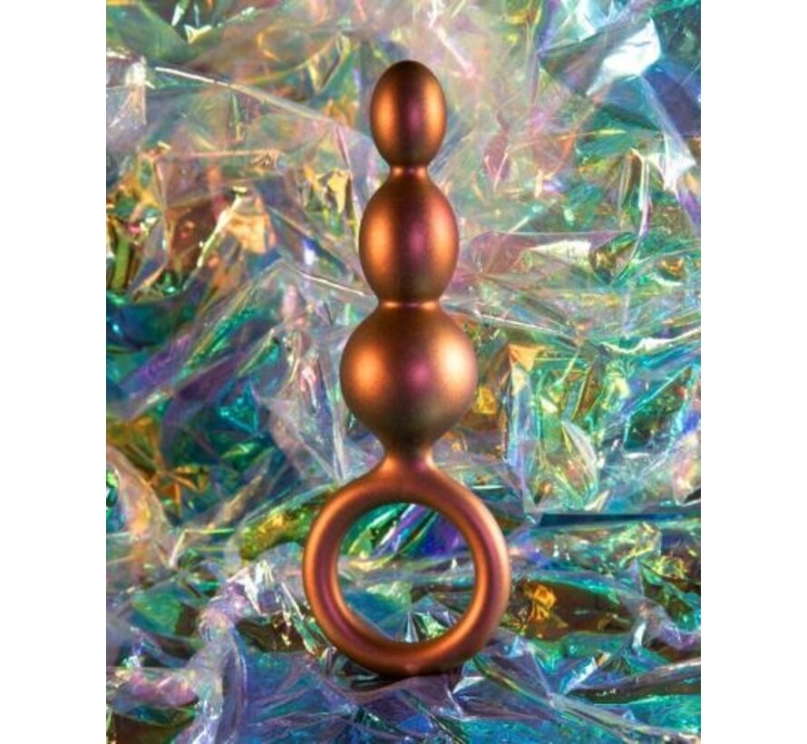 Anal Adventures Matrix - Beaded Loop Anaal Plug - Koper