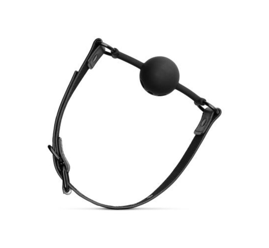 Open Siliconen Ball Gag - Zwart