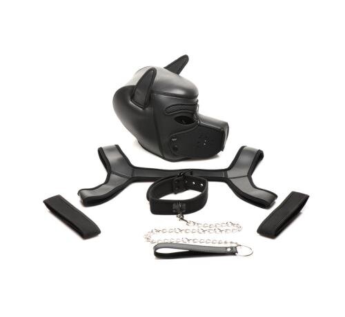 Master Series Complete Puppy Bondage Set - Zwart