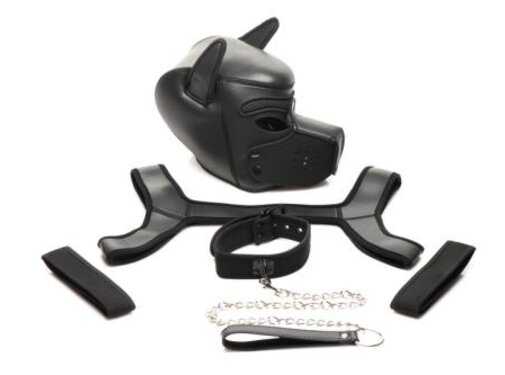 Master Series Complete Puppy Bondage Set - Zwart