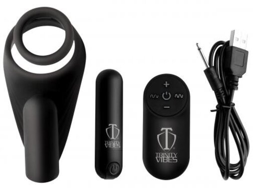 Trinity Vibes Siliconen Vibrerende Cockring Met Afstandsbediening