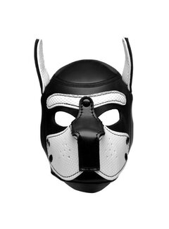 Master Series Spike Puppy BDSM Hood - Zwart/Wit