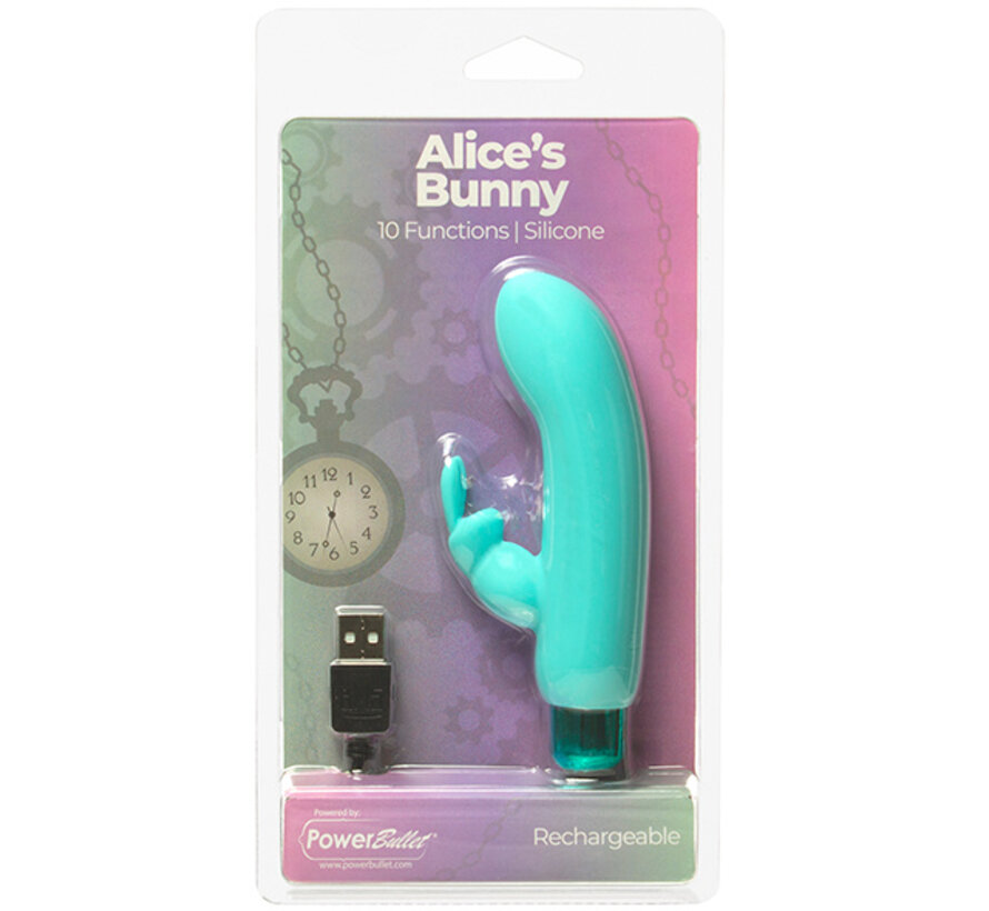 PowerBullet - Alice's Bunny Vibrator 10 Standen Teal