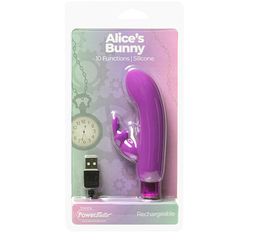 PowerBullet - Alice's Bunny Vibrator 10 Standen Paars