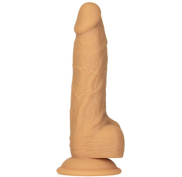 Naked Addiction Naked Addiction - Roterende & Vibrerende Dong met Afstandsb. Caramel 20 cm