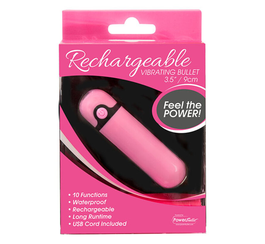 PowerBullet - Oplaadbare Vibrerende Bullet 10 Standen Roze