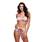 Baci - White Floral & Lace Bra Set S/M