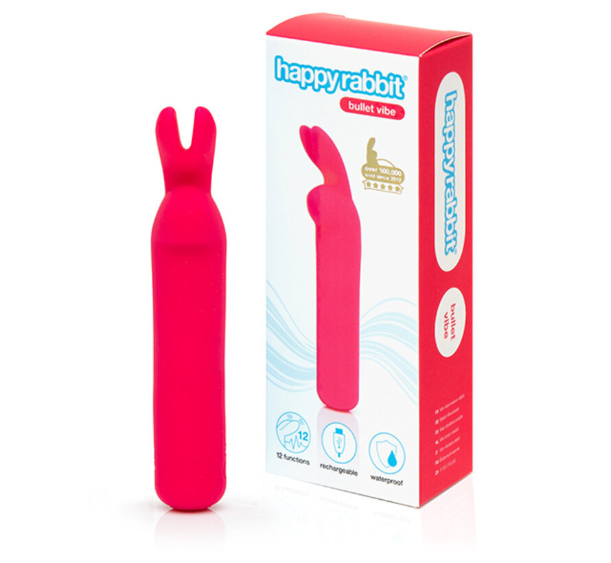 Happy Rabbit - Oplaadbare Vibrerende Bullet Roze