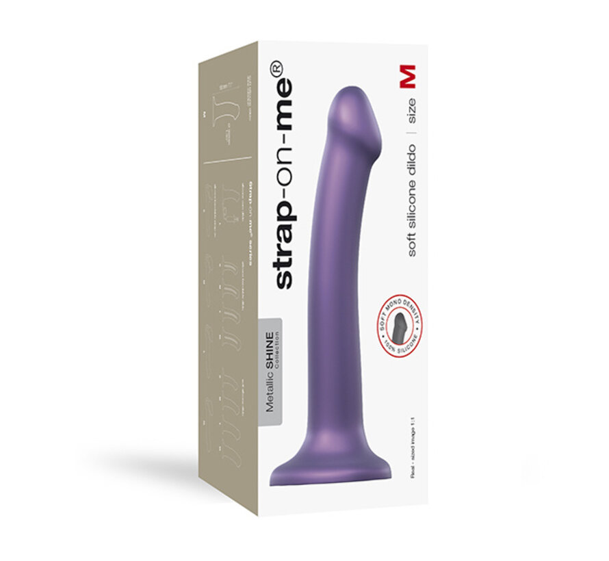 Strap-On-Me - Mono Density Dildo Metallic Shine Paars M